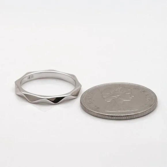 Sterling Silver Ring Stamped 925, Sz 6.25, Simple Dainty Silver Ring - Picture 3 of 4